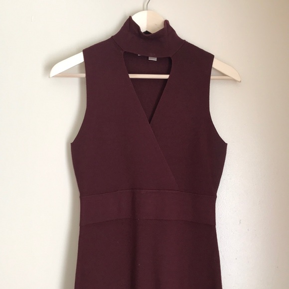 NWOT Boston Proper Burgubdy Sweater Dress - Picture 2 of 3